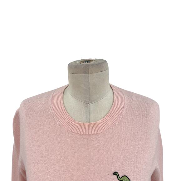 Artizia Sunday Best Abby Dinosaur Sweater Wool Alpaca Pink Size Small - Picture 2 of 10